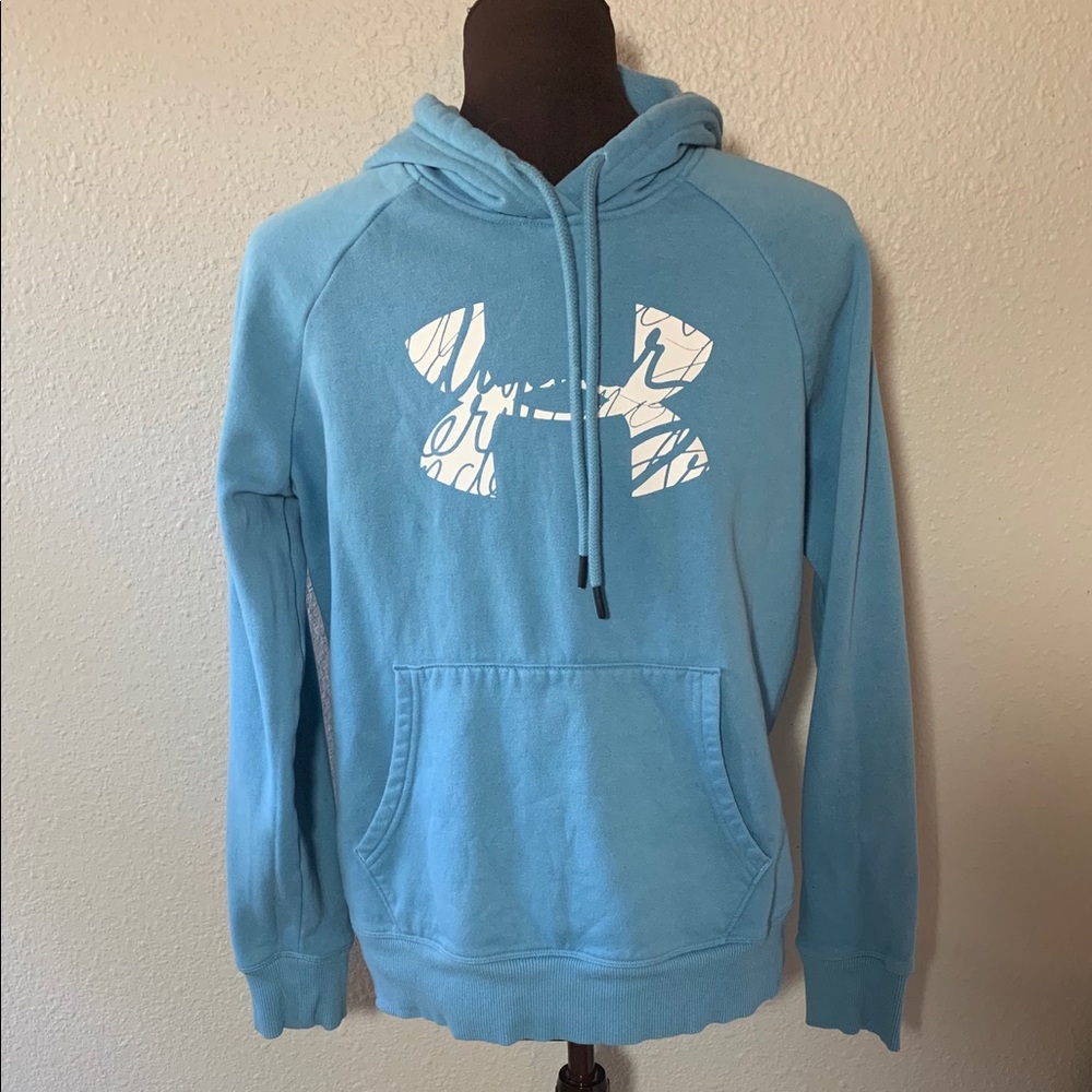 Under Armour Powdered Blue Pullover Hoodie size SM - Picture 1 of 3